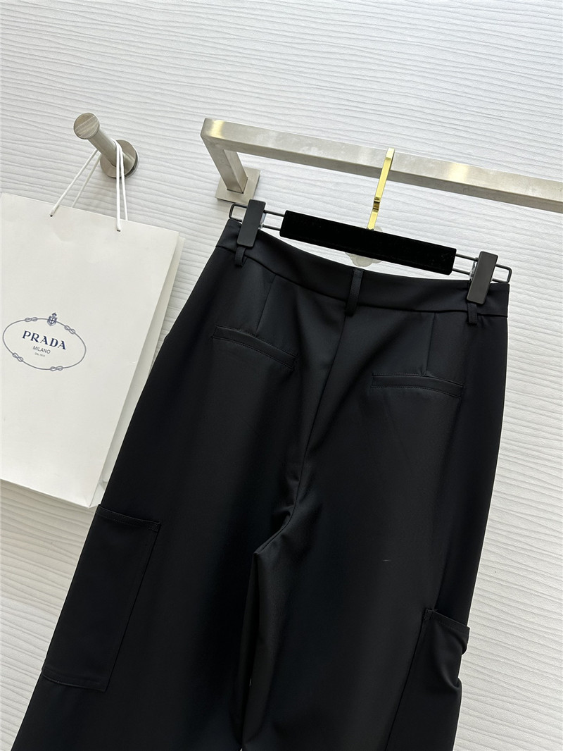 Pra*a triangle logo decorative straight pants replica d&g clothing