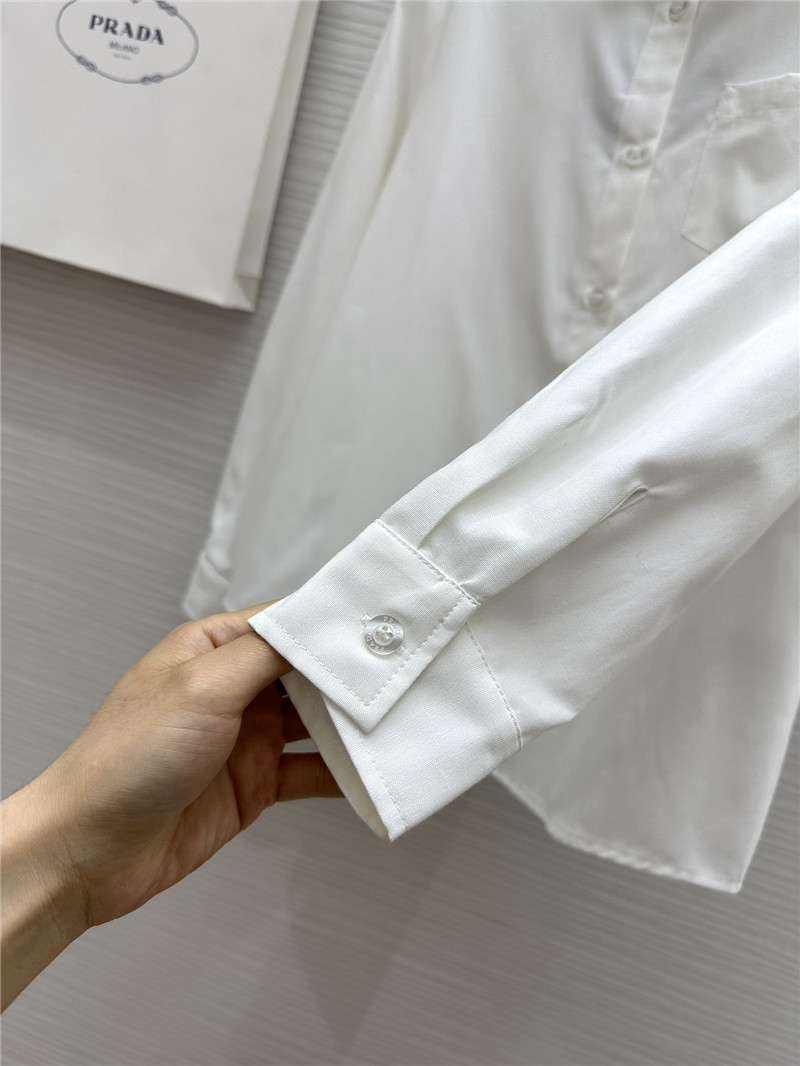 Pra*a triangle logo decoration shirt replica clothing sites