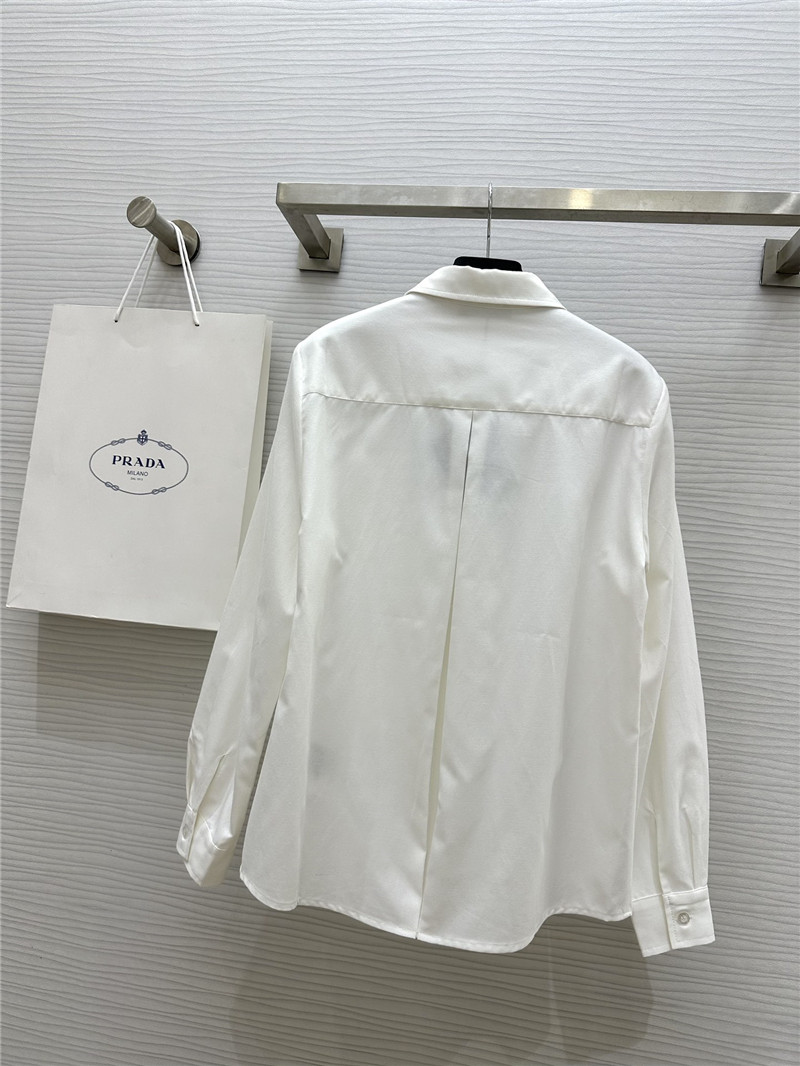 Pra*a triangle logo decoration shirt replica clothing sites