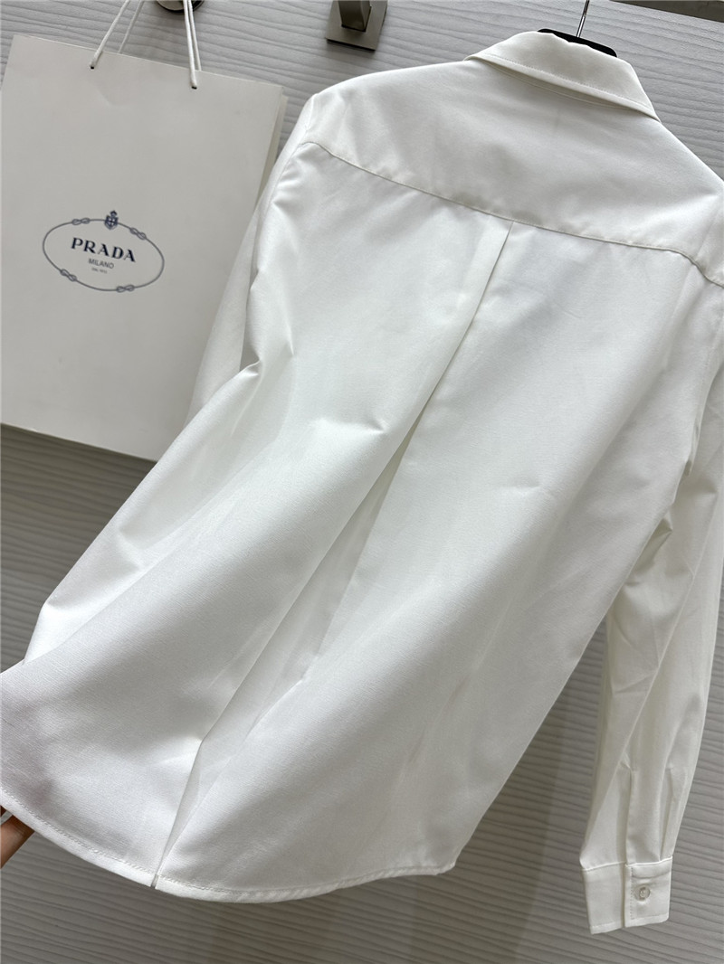 Pra*a triangle logo decoration shirt replica clothing sites