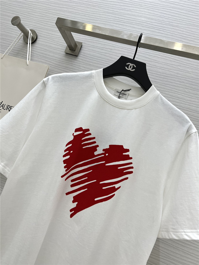 Y51 heart flocked t-shirt replica d&g clothing