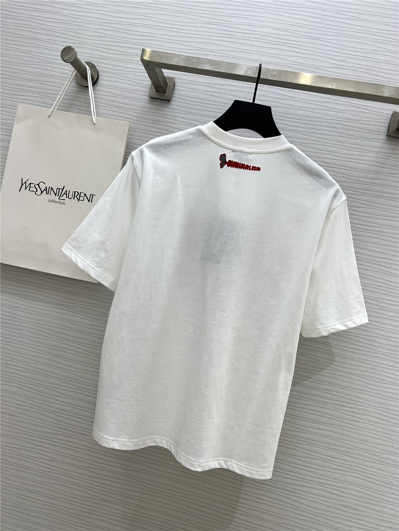 Y51 heart flocked t-shirt replica d&g clothing