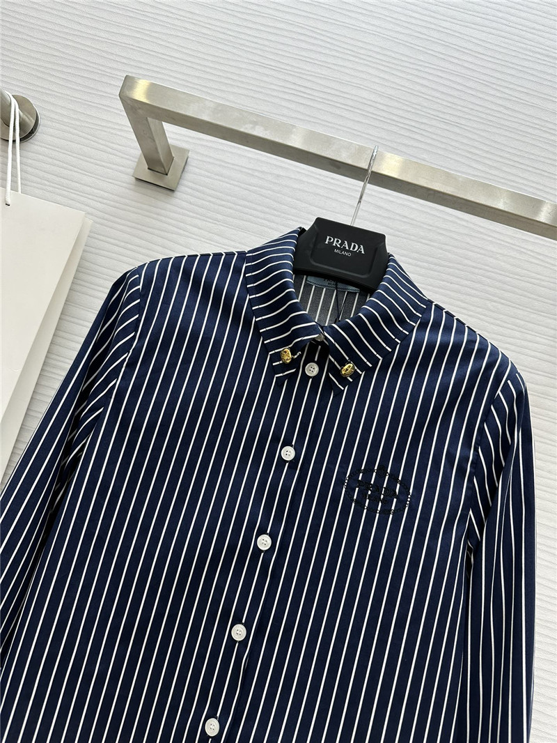 Pra*a three quarter sleeves shirt replica designer clothes