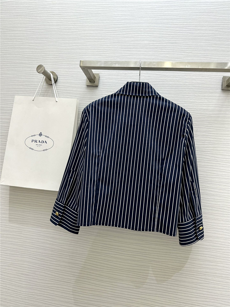 Pra*a three quarter sleeves shirt replica designer clothes