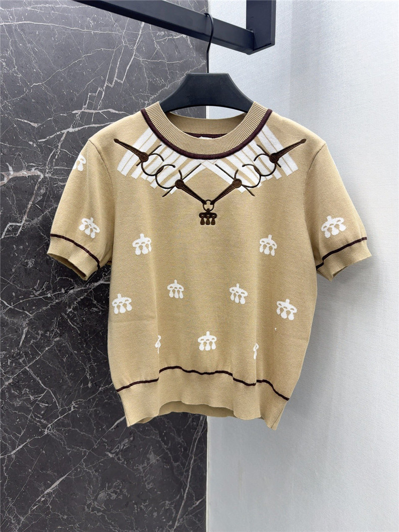 H**me5 mors jouets embroidered short-sleeve sweater