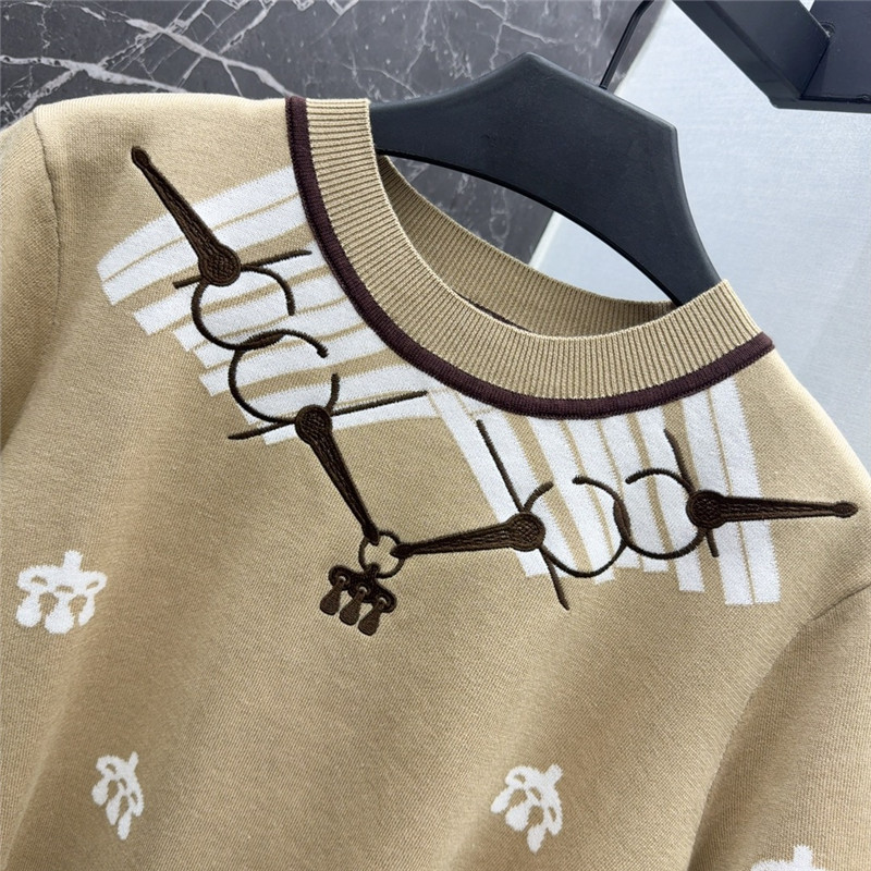 H**me5 mors jouets embroidered short-sleeve sweater