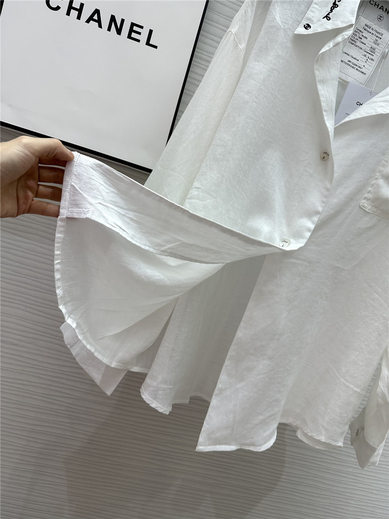 Ch**el linen white shirt cheap replica designer clothes