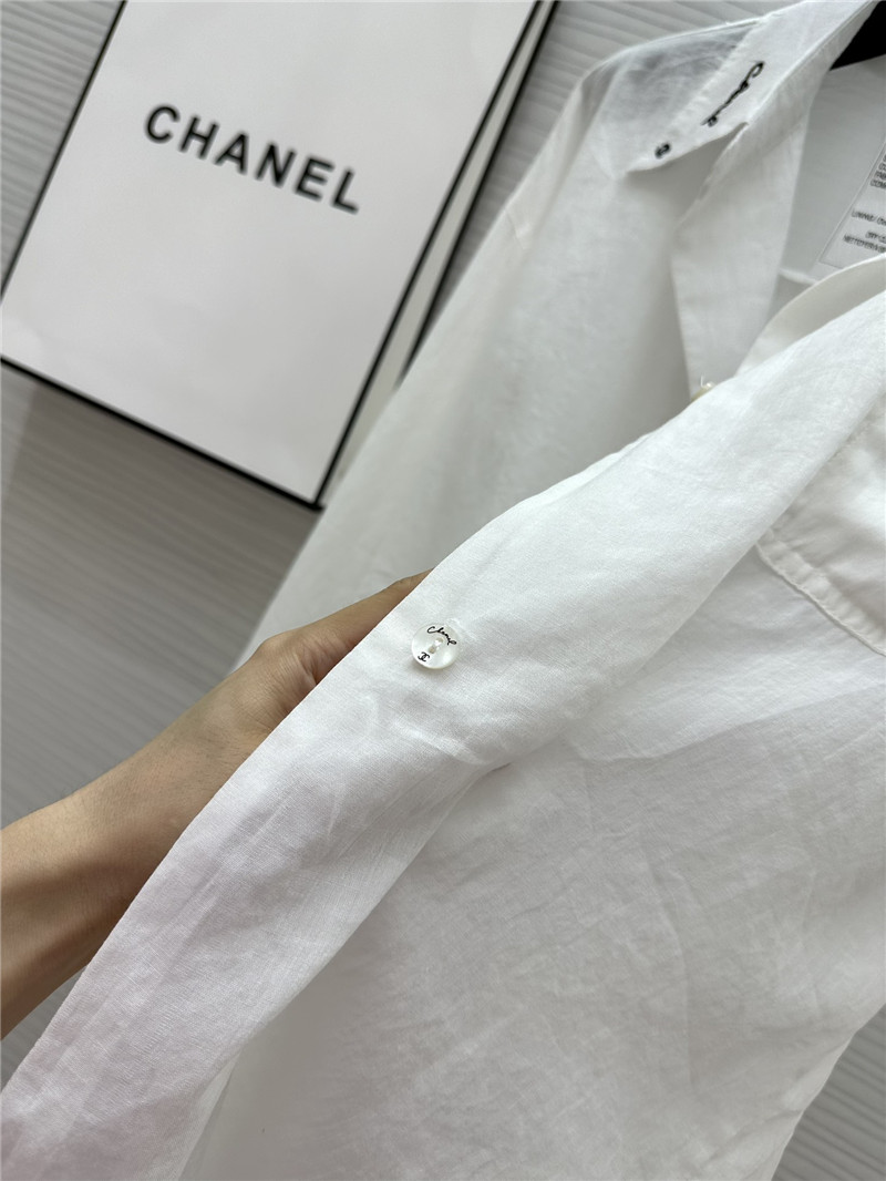 Ch**el linen white shirt cheap replica designer clothes