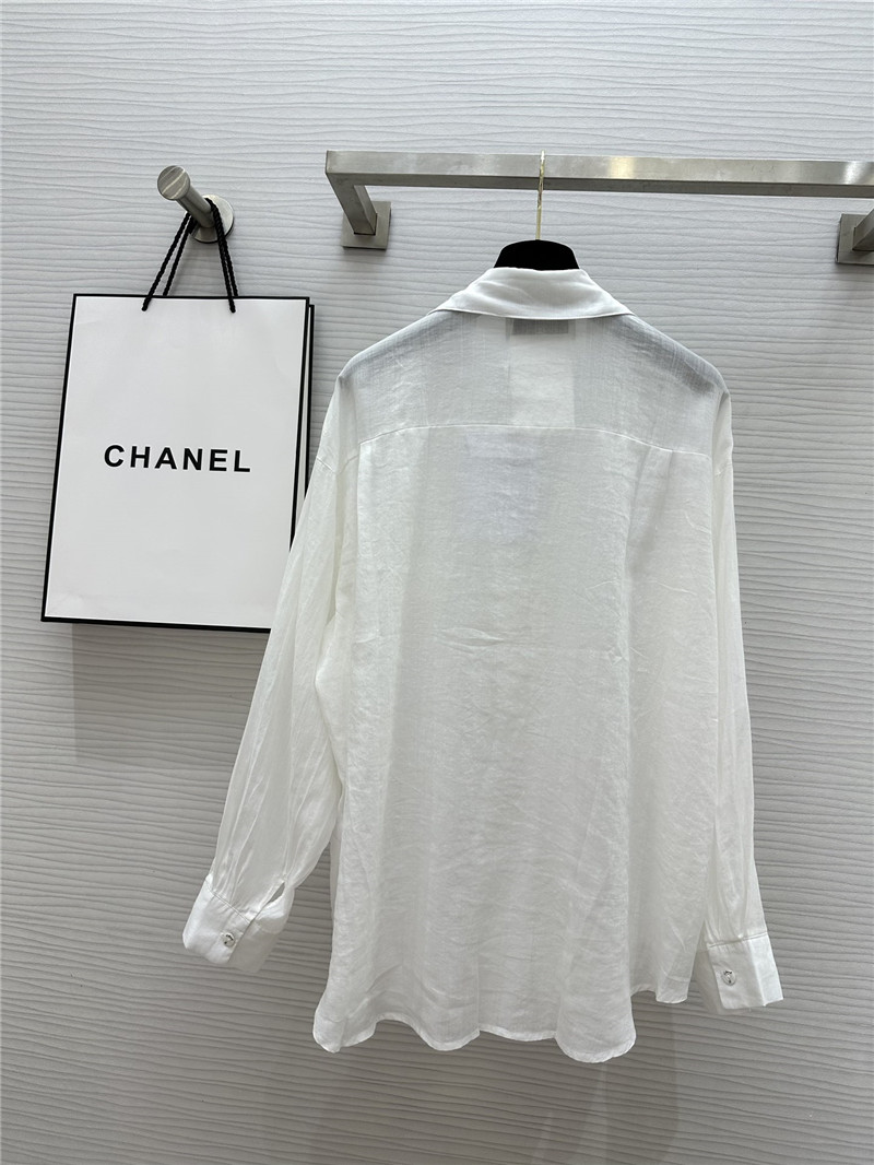 Ch**el linen white shirt cheap replica designer clothes