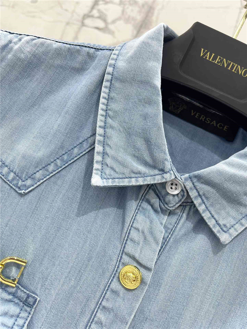 Versace tencel denim dress replica designer clothes