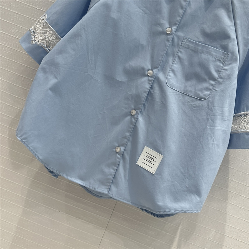 THOM BROWNE Polo shirt with cuff embroidery replicas clothes