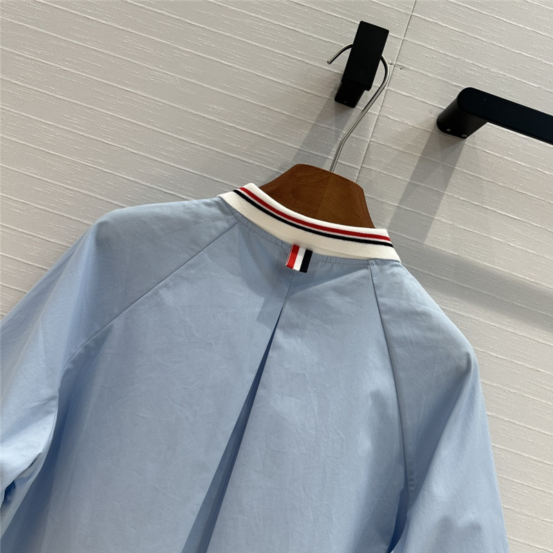 THOM BROWNE Polo shirt with cuff embroidery replicas clothes