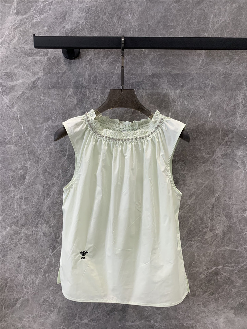 D10r bee embroidered sleeveless shirt replica clothing