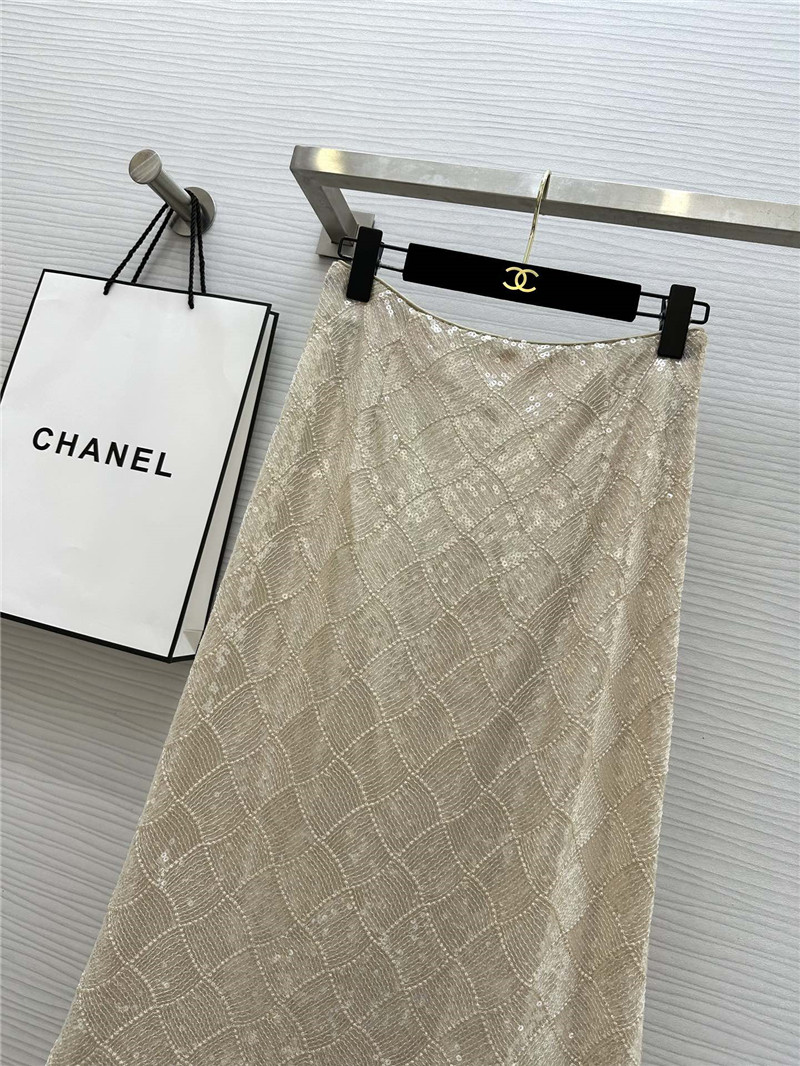 Ch**el sequined hip skirt replica designer clothes