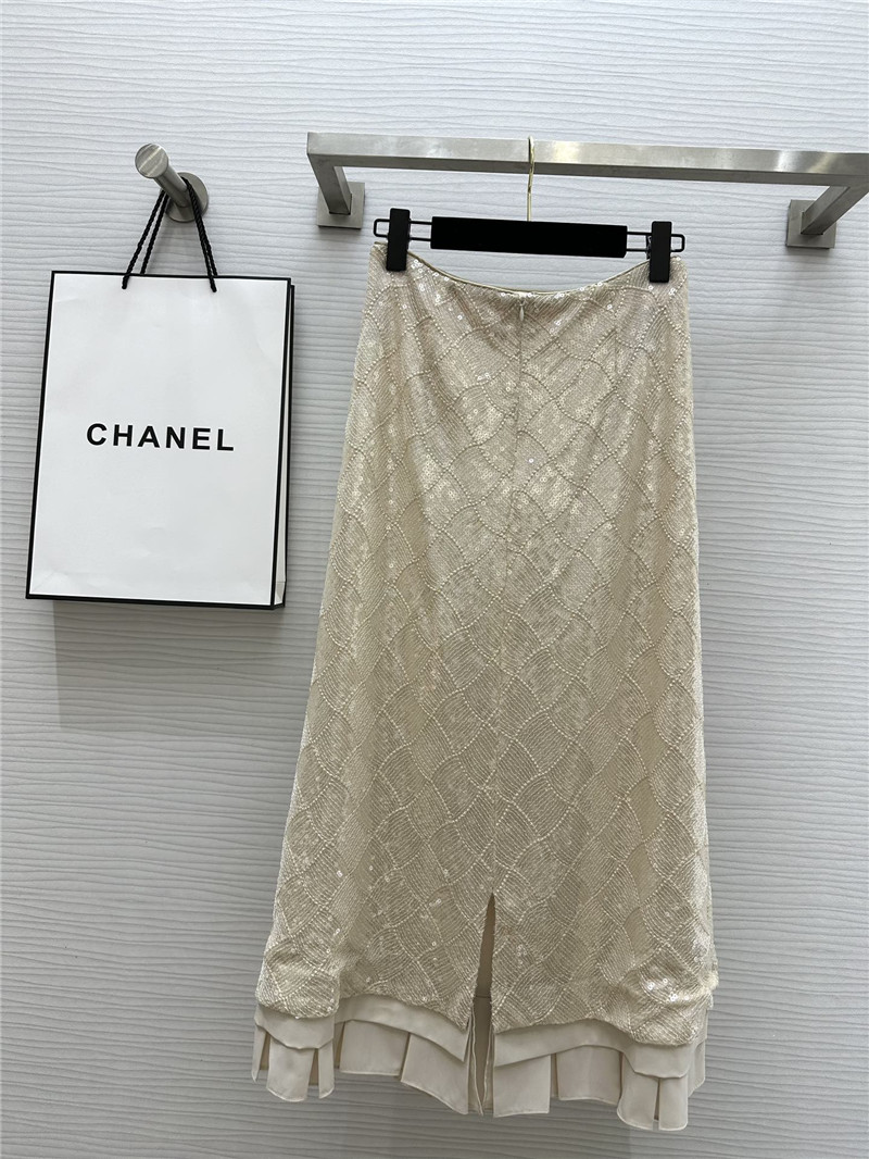 Ch**el sequined hip skirt replica designer clothes