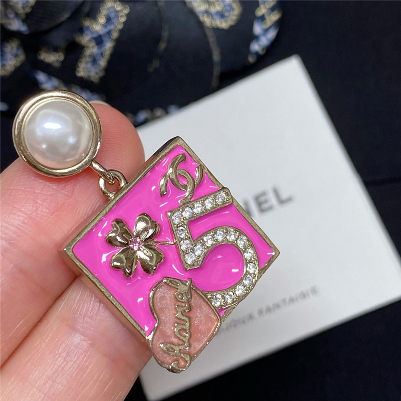 Ch**el pearl drop square earrings