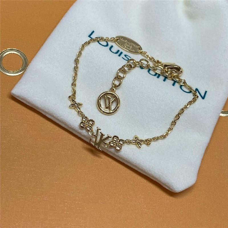 l0vis Vvtt0n lv small flower logo bracelet
