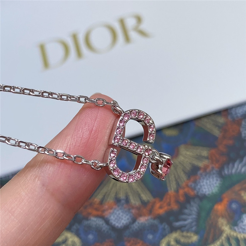 d10r new pink D1am0nd cd necklace