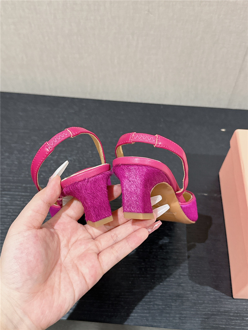 Acne Studios Fuchsia Suede Slingback Shoes