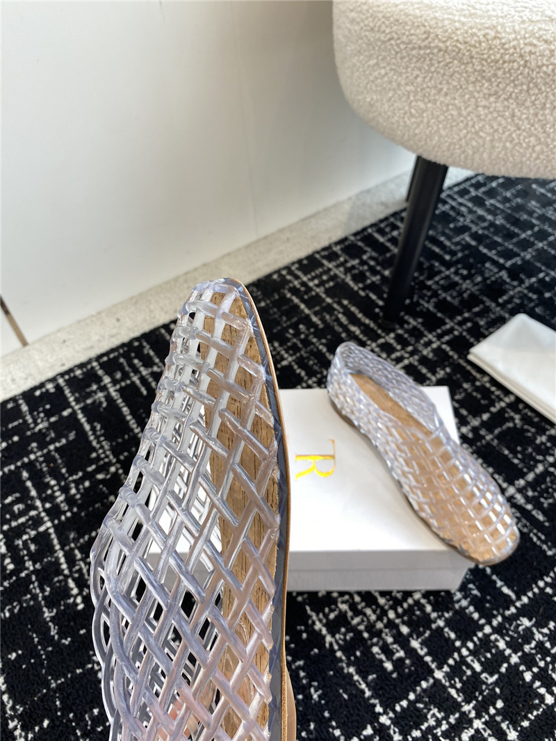 The R0w mara transparent ballet flats in white