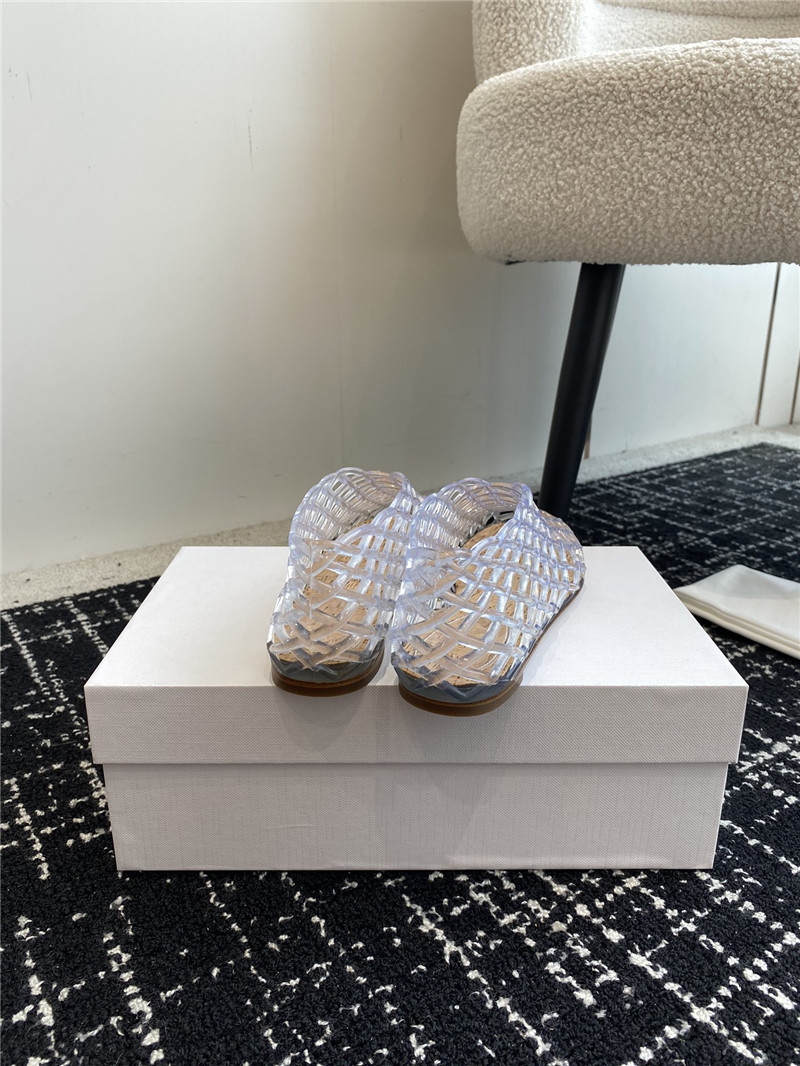 The R0w mara transparent ballet flats in white