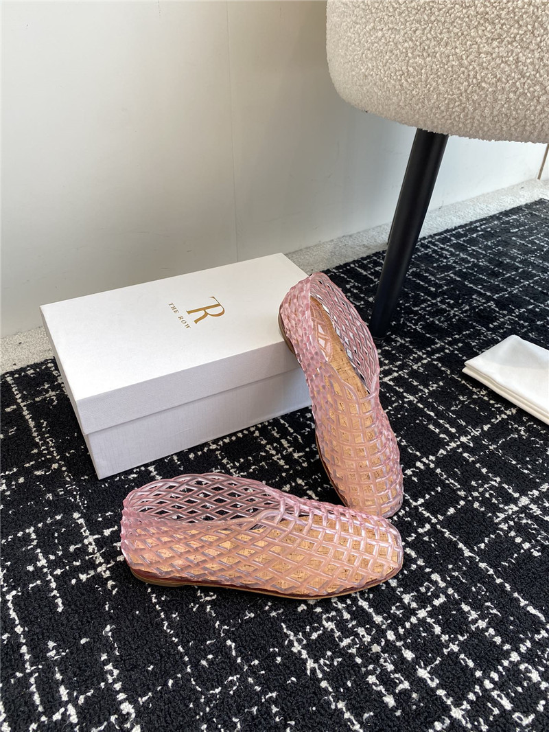 The R0w mara transparent ballet flats in pink