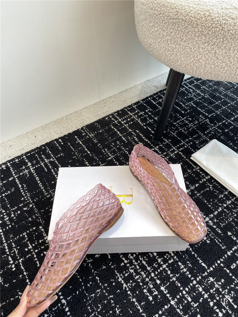 The R0w mara transparent ballet flats in pink