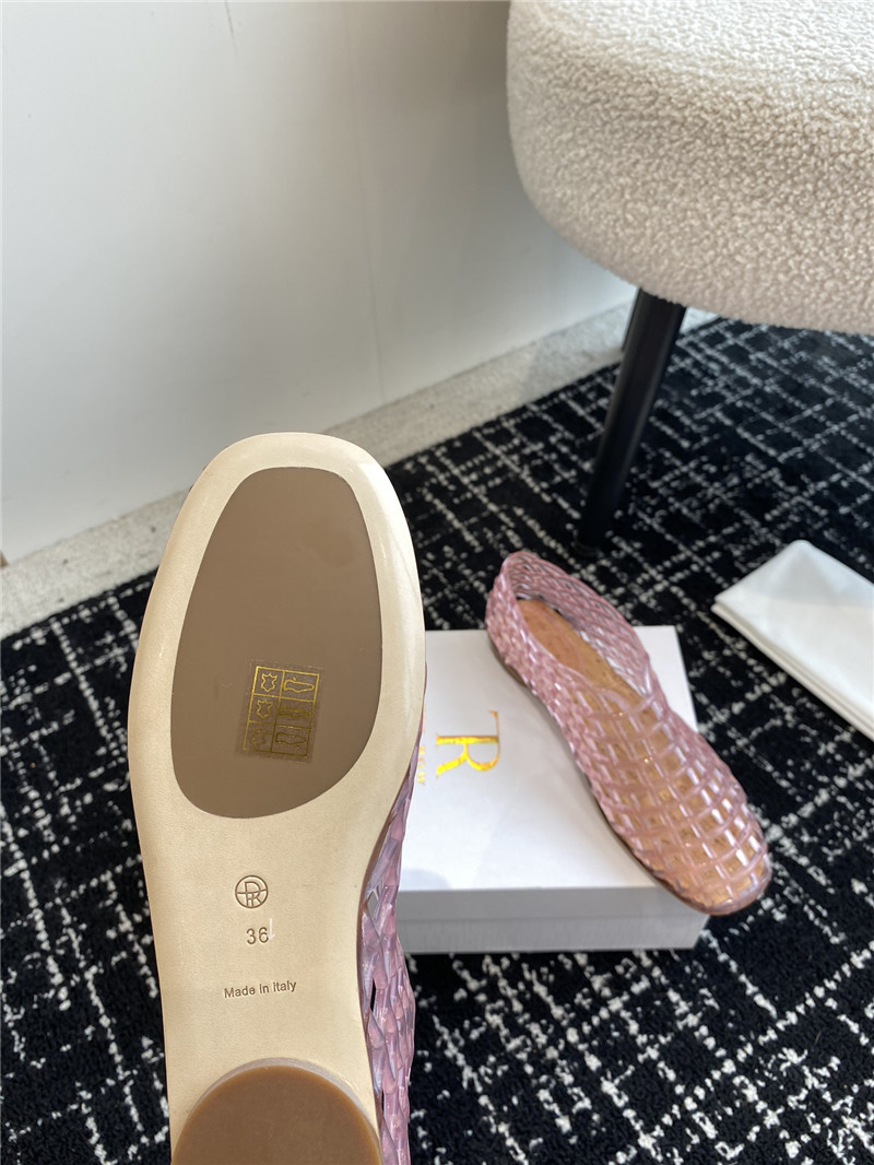 The R0w mara transparent ballet flats in pink