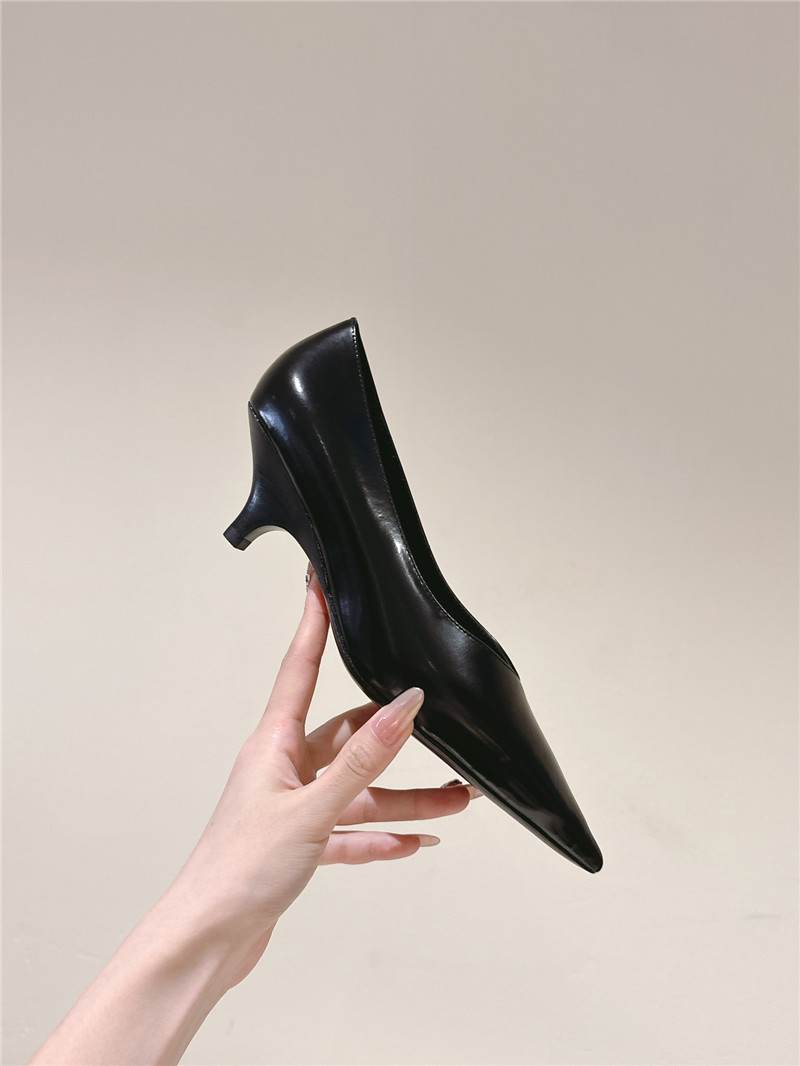 Totême Wedge-Heel Abrasivato Pumps in Black