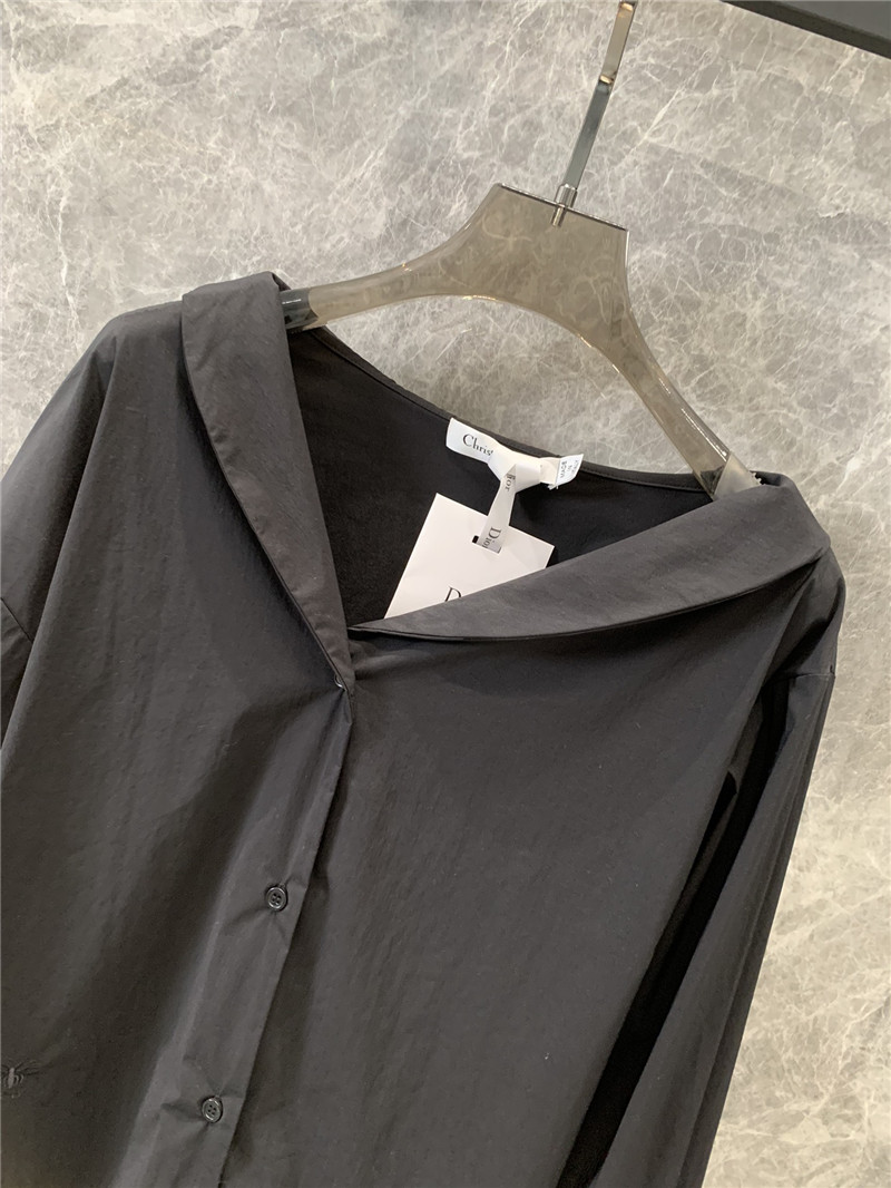 D10r irregular off-shoulder long-sleeved shirt replicas clothes