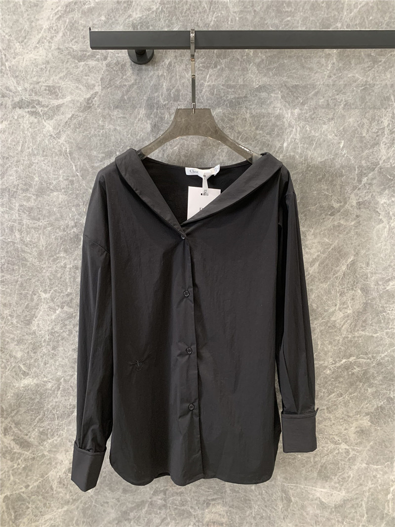 D10r irregular off-shoulder long-sleeved shirt replicas clothes