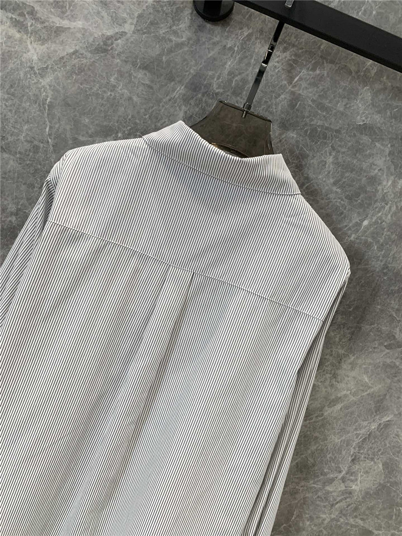 Ch**el pearl logo striped long sleeve shirt replica d&g clothing