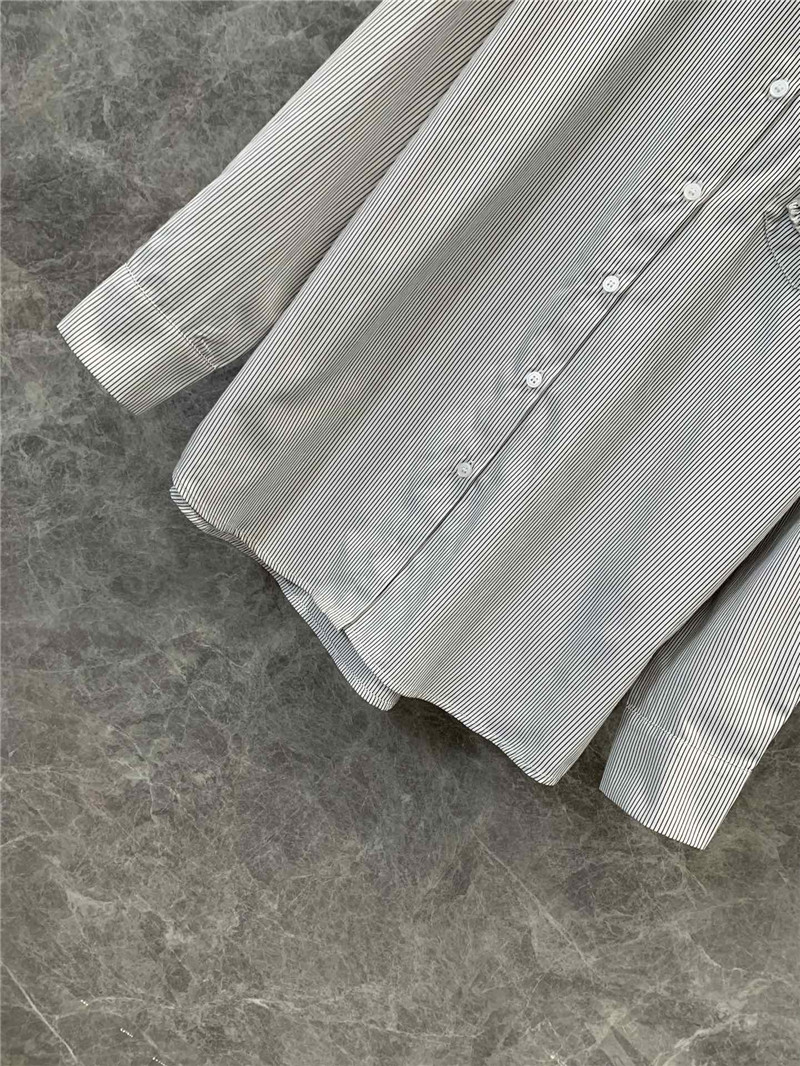 Ch**el pearl logo striped long sleeve shirt replica d&g clothing