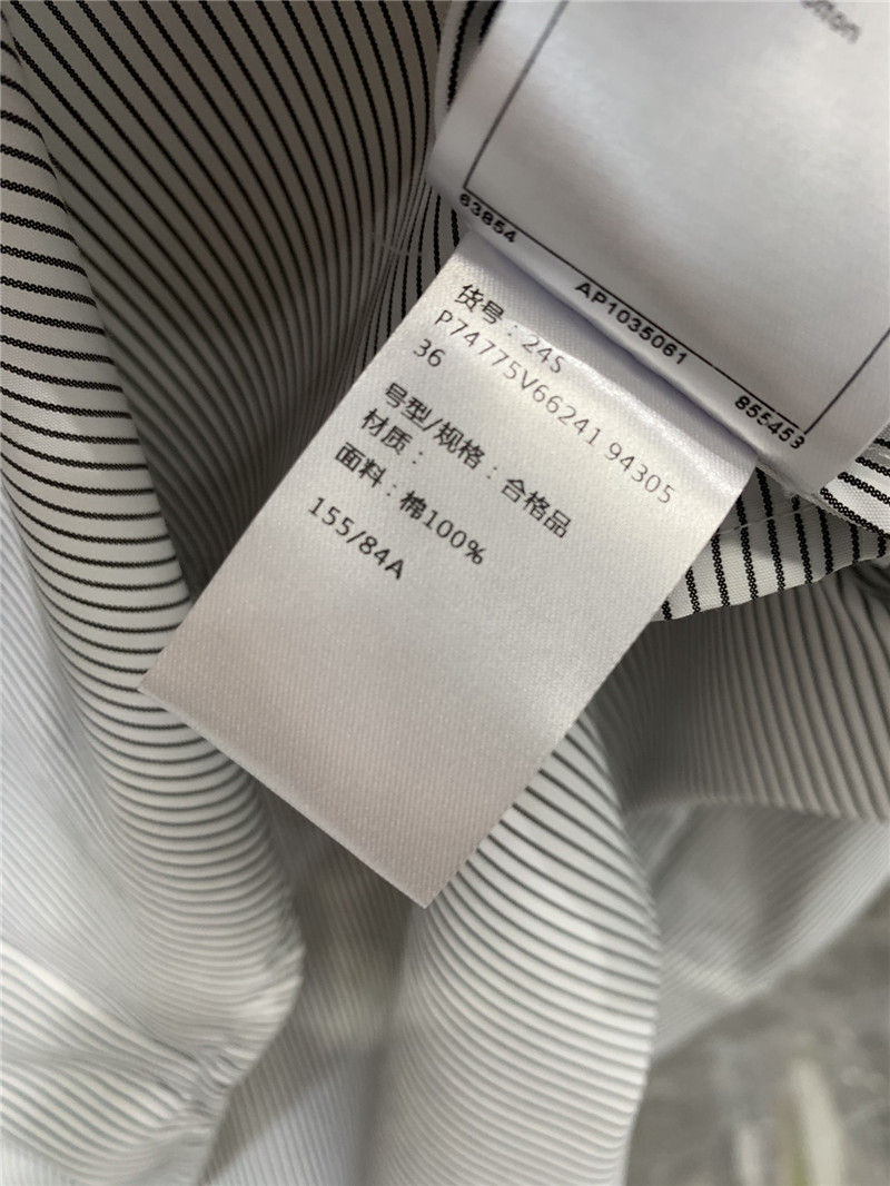 Ch**el pearl logo striped long sleeve shirt replica d&g clothing