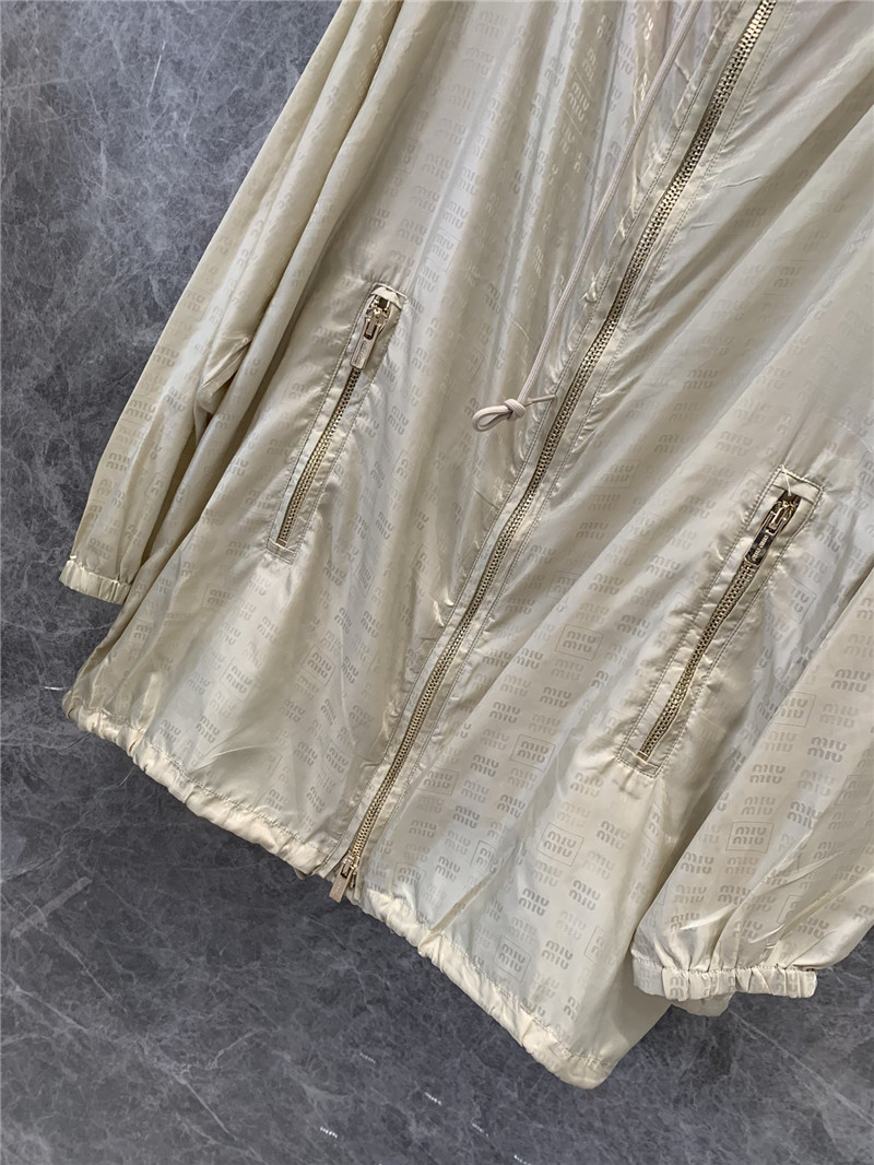 M1um1u casual hooded long coat replica clothing