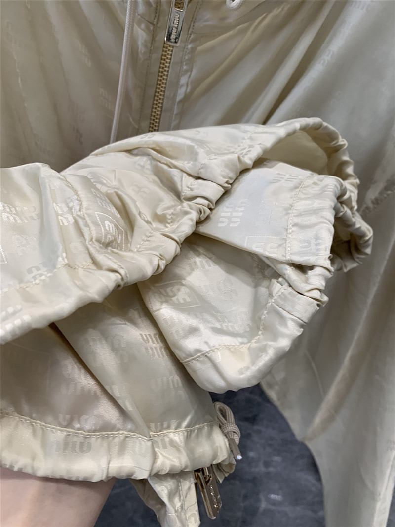 M1um1u casual hooded long coat replica clothing