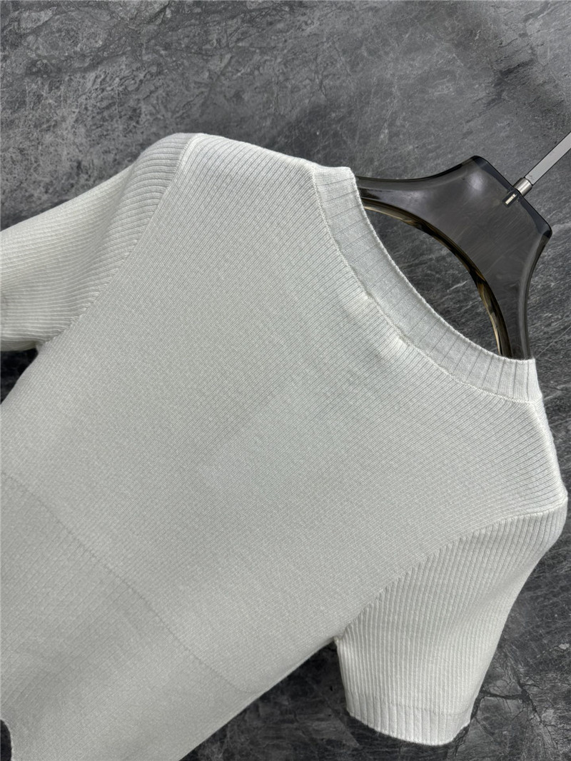 Ce1i*e embroidered knitted short-sleeved top replica d&g clothing