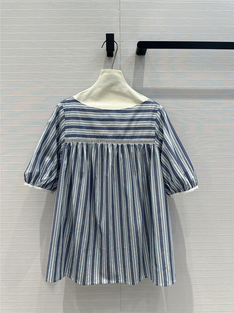 Chloé color-block striped boat neck shirt replica clothes