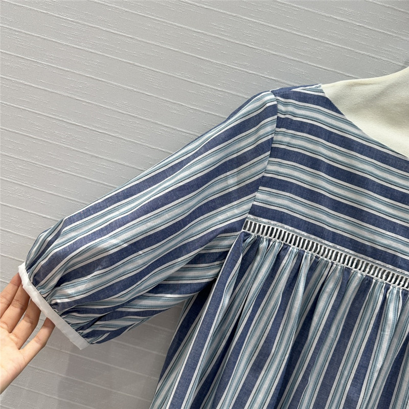 Chloé color-block striped boat neck shirt replica clothes
