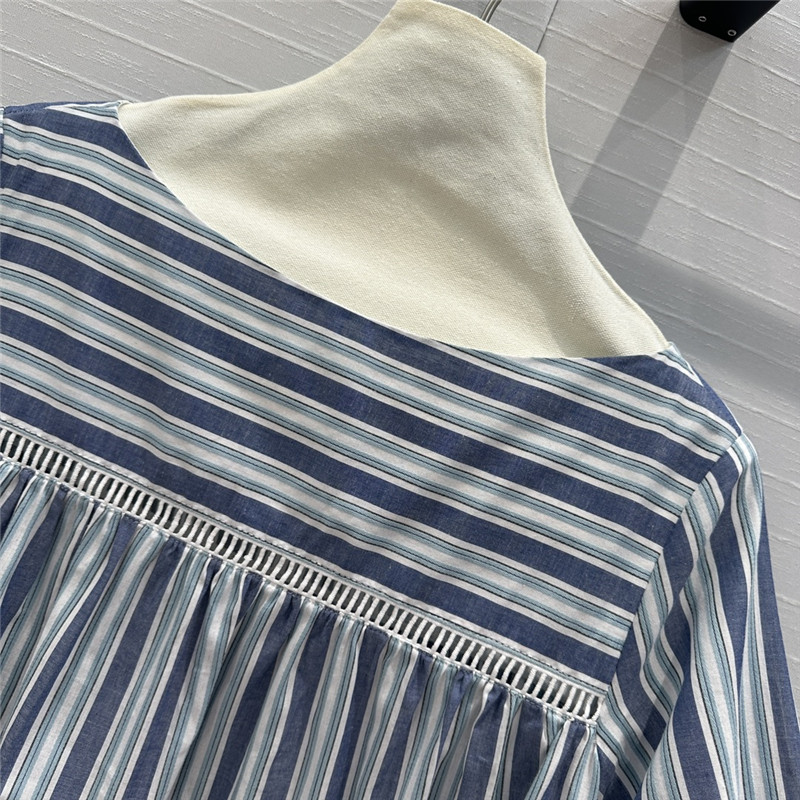 Chloé color-block striped boat neck shirt replica clothes