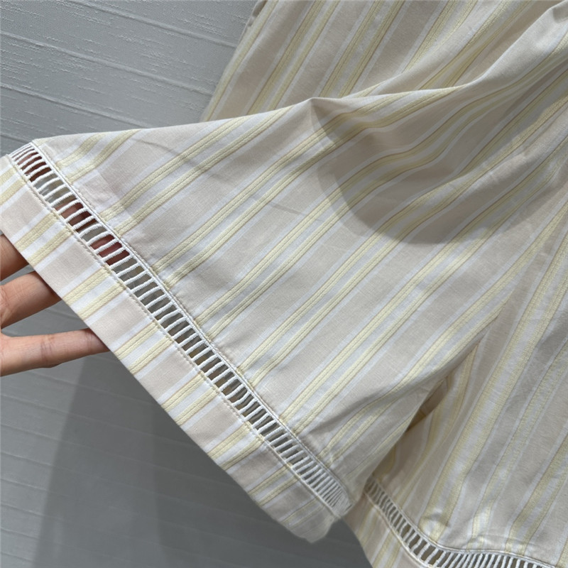 Chloé crochet hollow trim striped shorts replica d&g clothing