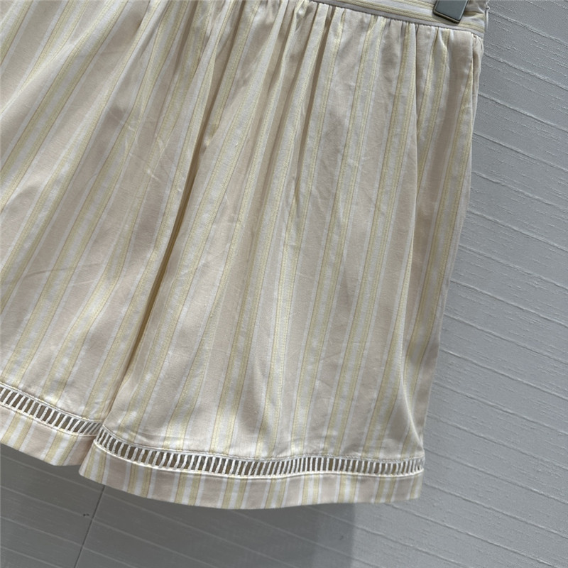 Chloé crochet hollow trim striped shorts replica d&g clothing