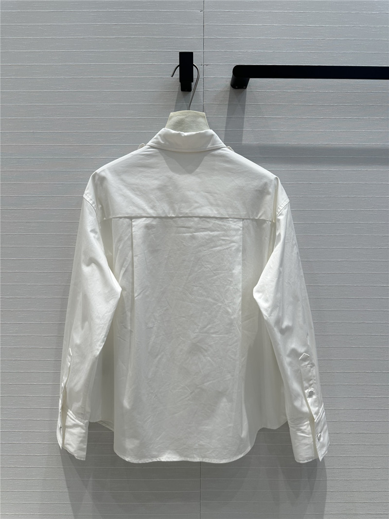 Va1e*ntin0 french elegant hibiscus flower white shirt replica clothes