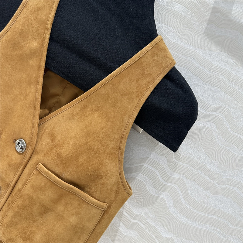 Ch**el leather vest replica d&g clothing