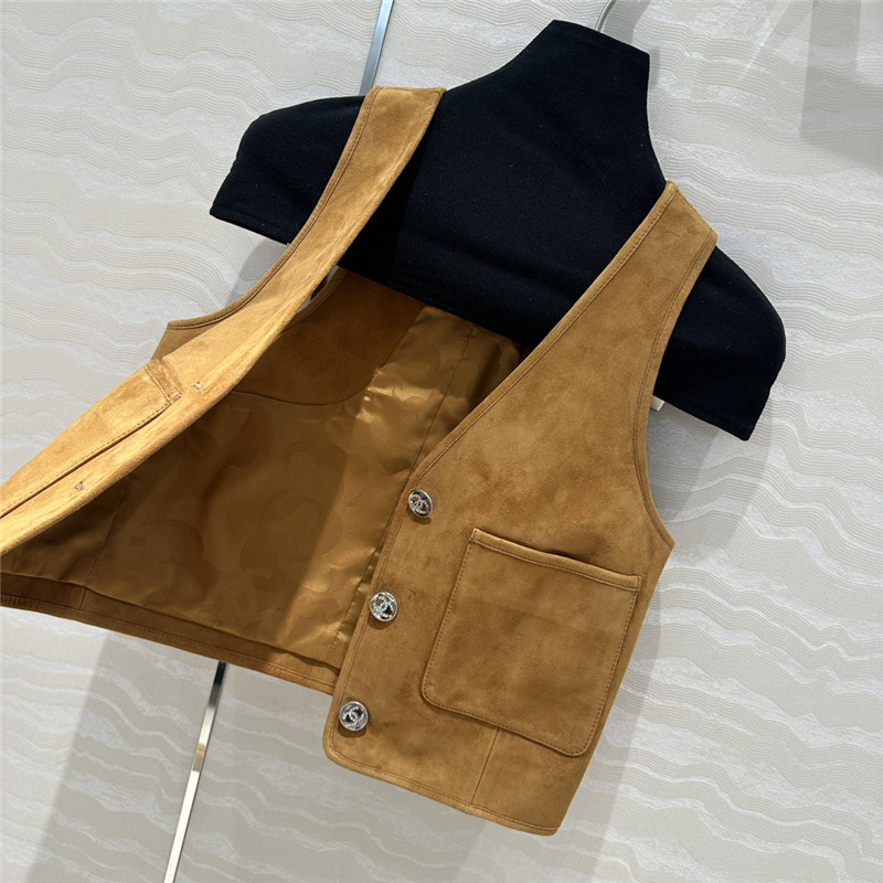 Ch**el leather vest replica d&g clothing