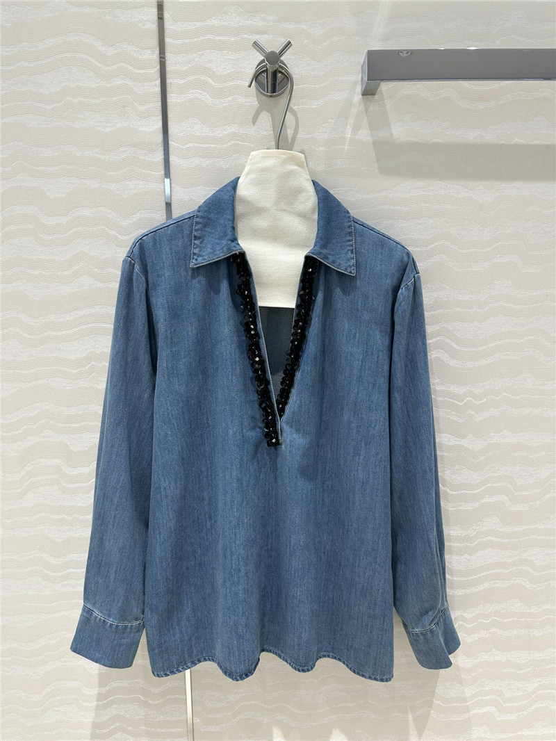 Va1e*ntin0 vintage denim shirt replica clothing