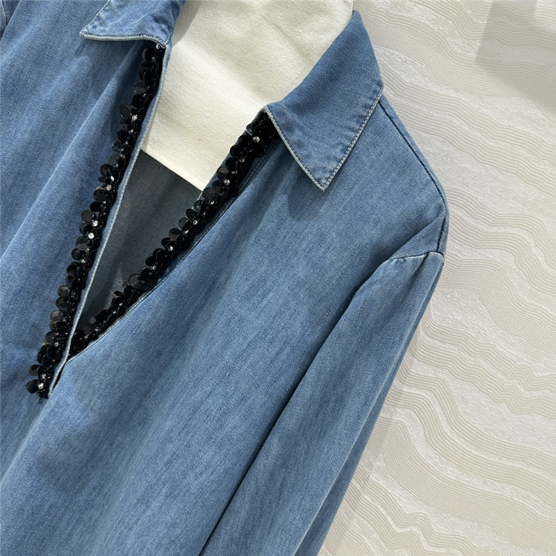 Va1e*ntin0 vintage denim shirt replica clothing