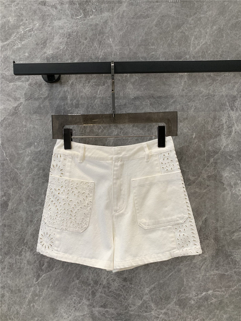 D10r heavy embroidery denim shorts cheap replica designer clothes