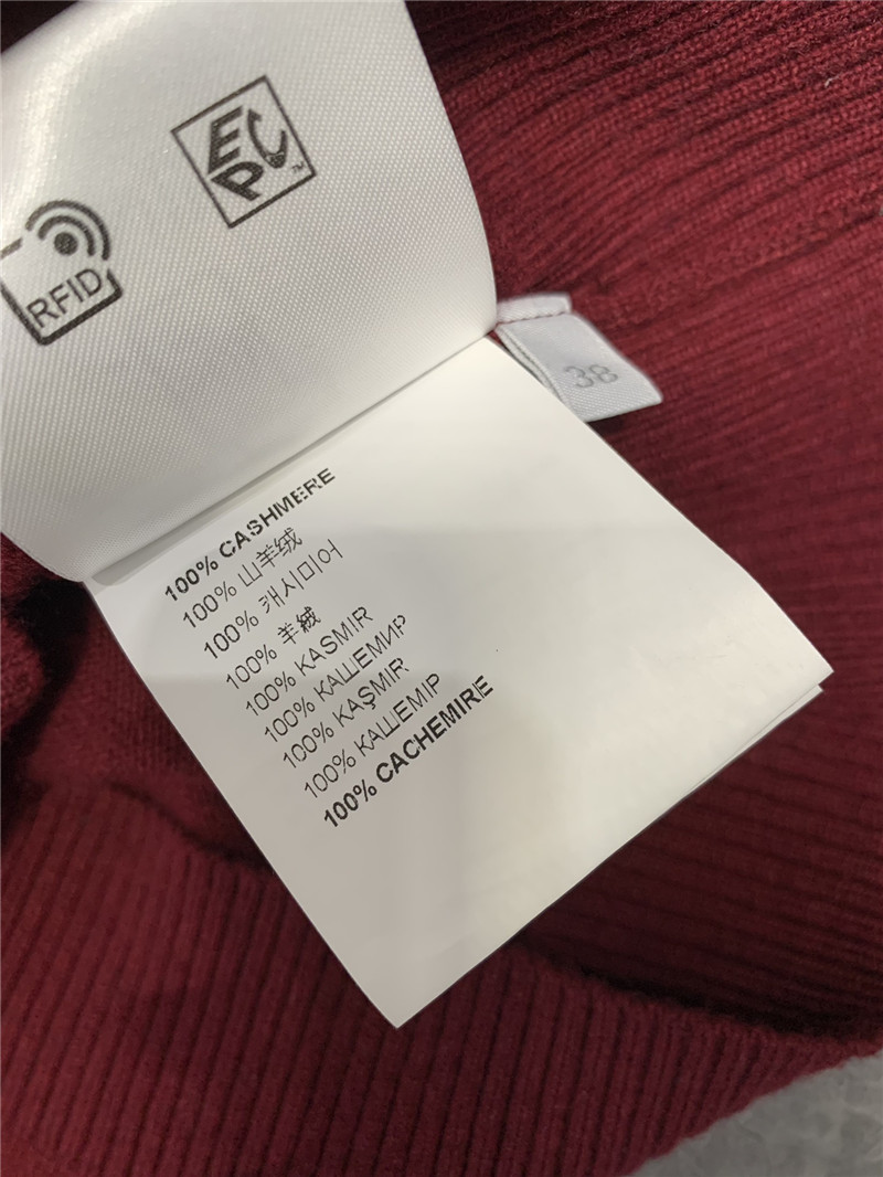 M1um1u burgundy short-sleeved sweater replica clothes