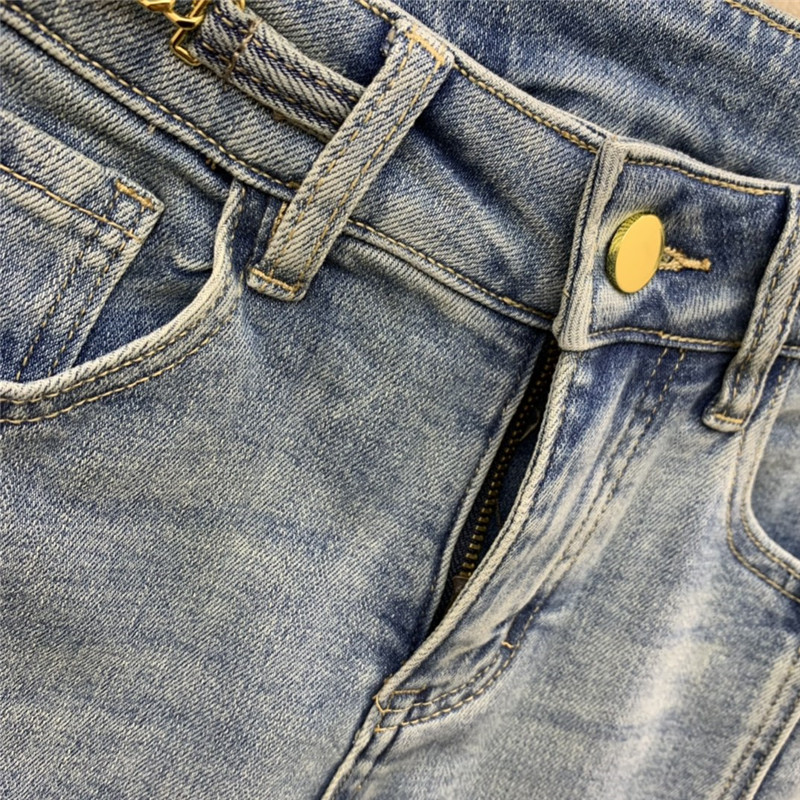 M1um1u chain-decorated bootcut jeans replicas clothes